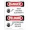 Signmission Safety Sign, OSHA Danger, 10" Height, Rigid Plastic, High Voltage Electricity Spanish OS-DS-P-710-VS-1330 - alternate 1